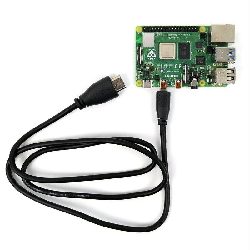 Raspberry Pi Micro Hdmi To Standard Hdmi 1m Black